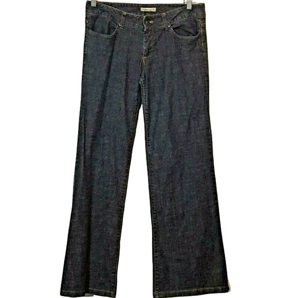 Forever Jeans Women’s Size 32/32 Wide Leg Dark Wash Stretch Mid Rise Zip Fly - Picture 2 of 11